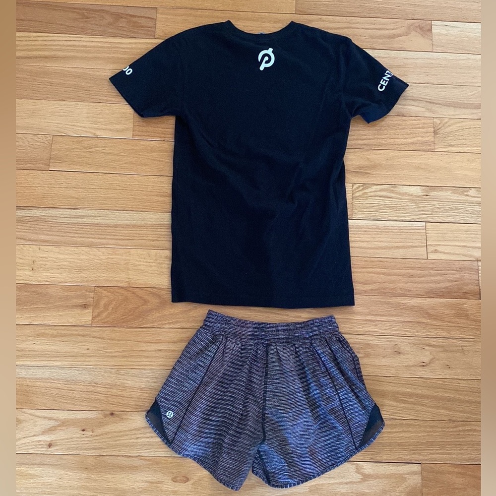 Lululemon/Peloton Shorts and Peloton Shirt
